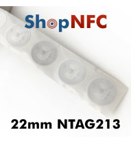 Weiße NFC-Aufkleber NTAG213 22mm - AD Circus