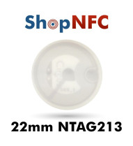 White NFC Stickers NTAG213 Round ø22mm - AD Circus