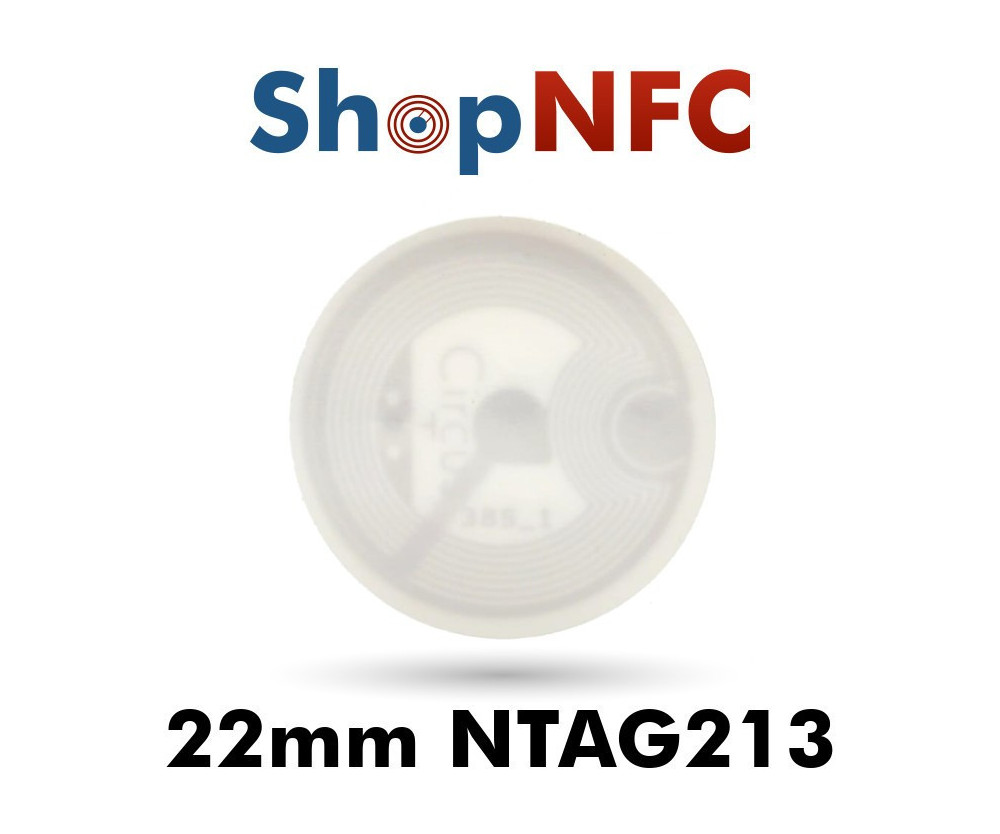 Weiße NFC-Aufkleber NTAG213 22mm - AD Circus