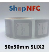 Weiße NFC-Aufkleber ICODE SLIX2 50x50mm