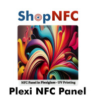 Pannello NFC adesivo in Plexiglas bianco - Stampato in UV