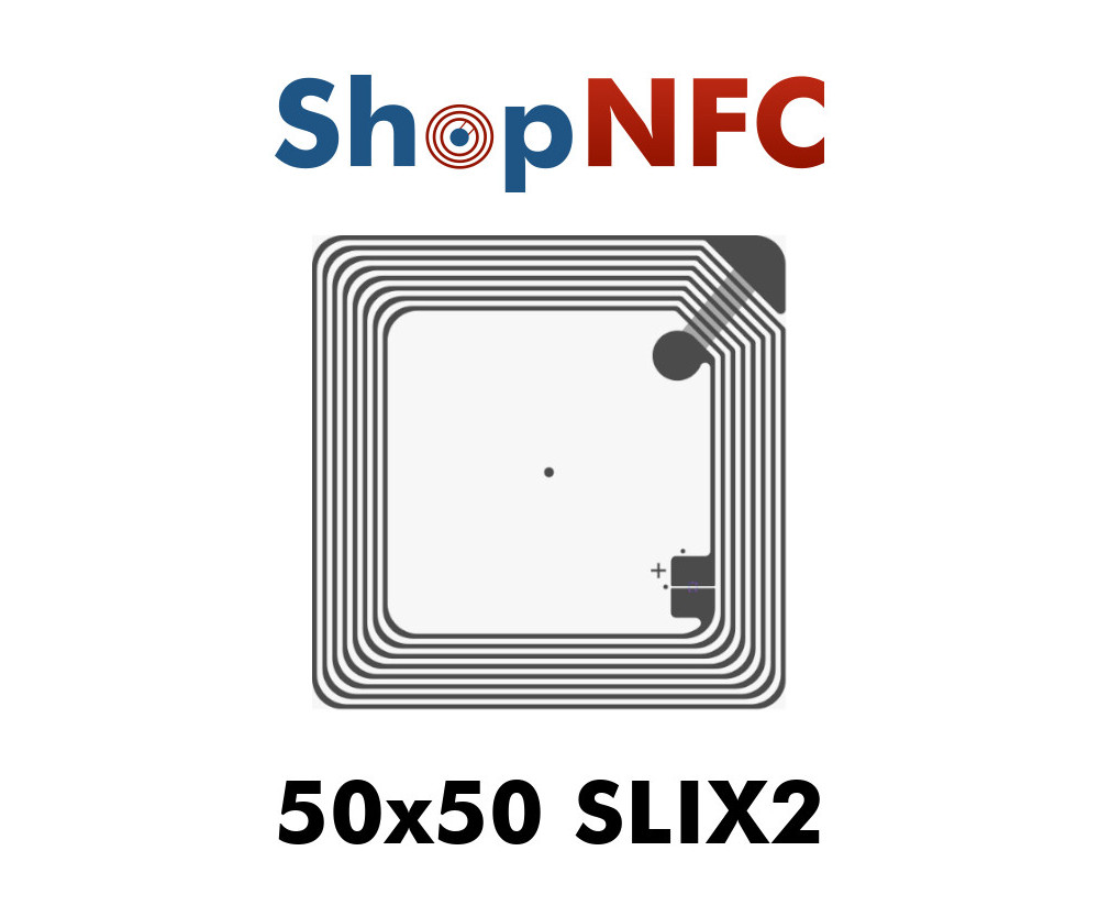 Tag NFC ICODE SLIX2 50x50mm adesivi