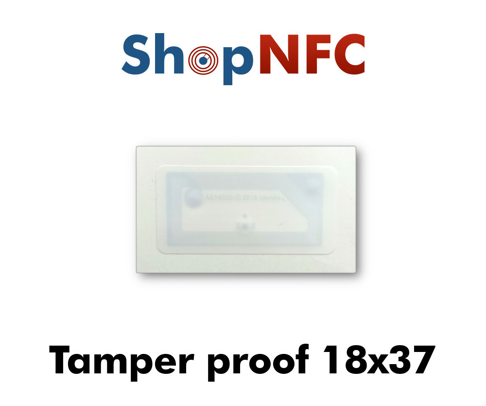Tag NFC Tamper Proof NTAG213 18x37mm adesivi