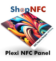 Adhesive NFC Panel in clear Plexiglass - UV Printed