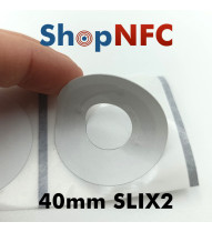 AD Bullseye White NFC Stickers SLIX2 Round ø40mm