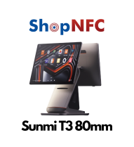 SUNMI T3 POS 15,6" Full HD Touchscreen mit 80-mm-Thermodrucker - GMS EDLA – Android 13, NFC, WLAN, Bluetooth