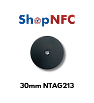 Etiqueta NFC NTAG213 IP66 30mm de ABS perforada - Personalizable