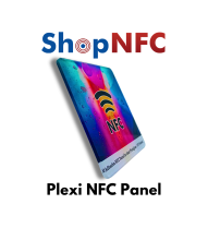 Adhesive NFC Panel in clear Plexiglass - UV Printed