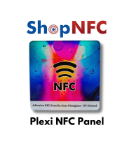 Panneau NFC adhésif en Plexiglas transparent - Imprimé UV
