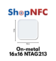 Tags NFC Anti-métal NTAG213 16x16mm adhésifs