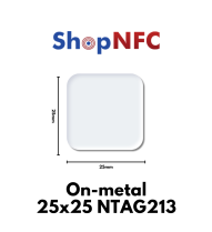 NFC On-Metal Klebetags NTAG213 IP68 25x25mm