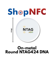 NFC rundliche On-Metal Klebetags NTAG424 DNA 29mm