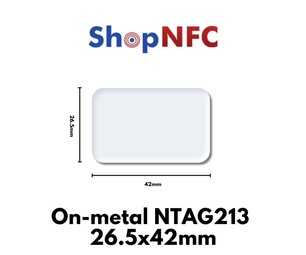 Tag NFC schermati NTAG213 adesivi 26,5x42mm