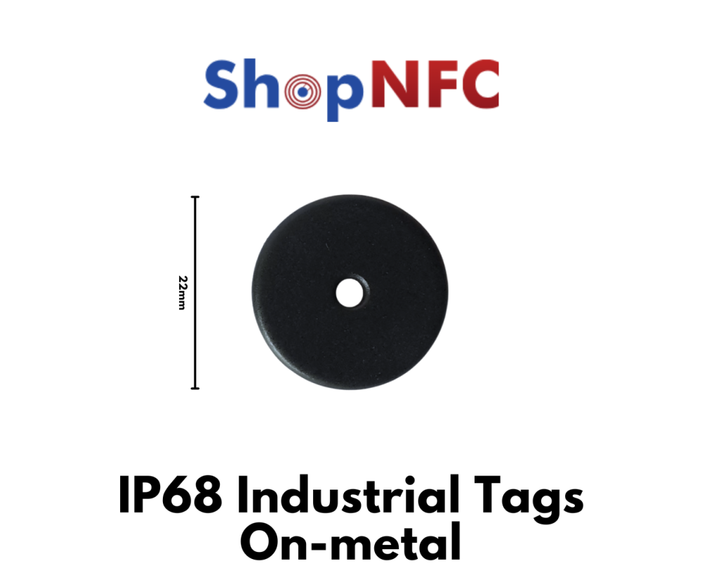 Disques NFC industriels IP68 NTAG213Anti-métal 22mm