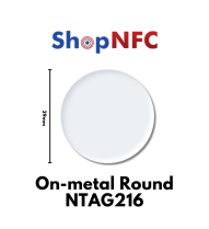 Etiqueta NFC antimetal NTAG216 redonda adhesiva 29mm