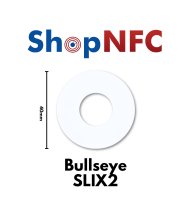 AD Bullseye White NFC Stickers SLIX2 Round ø40mm