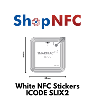 Tag NFC bianchi ICODE SLIX2 50x50mm adesivi