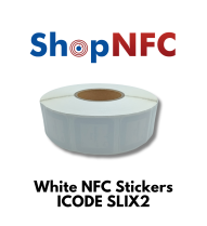 White NFC Stickers ICODE SLIX2 50x50mm