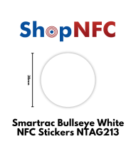 Tags NFC adhésifs NTAG213 38mm blancs Smartrac Bullseye