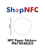Tags NFC adhésifs NTAG213 IP67 29mm en papier