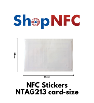 Tags NFC NTAG213 adhésifs  - 54mmx85mm