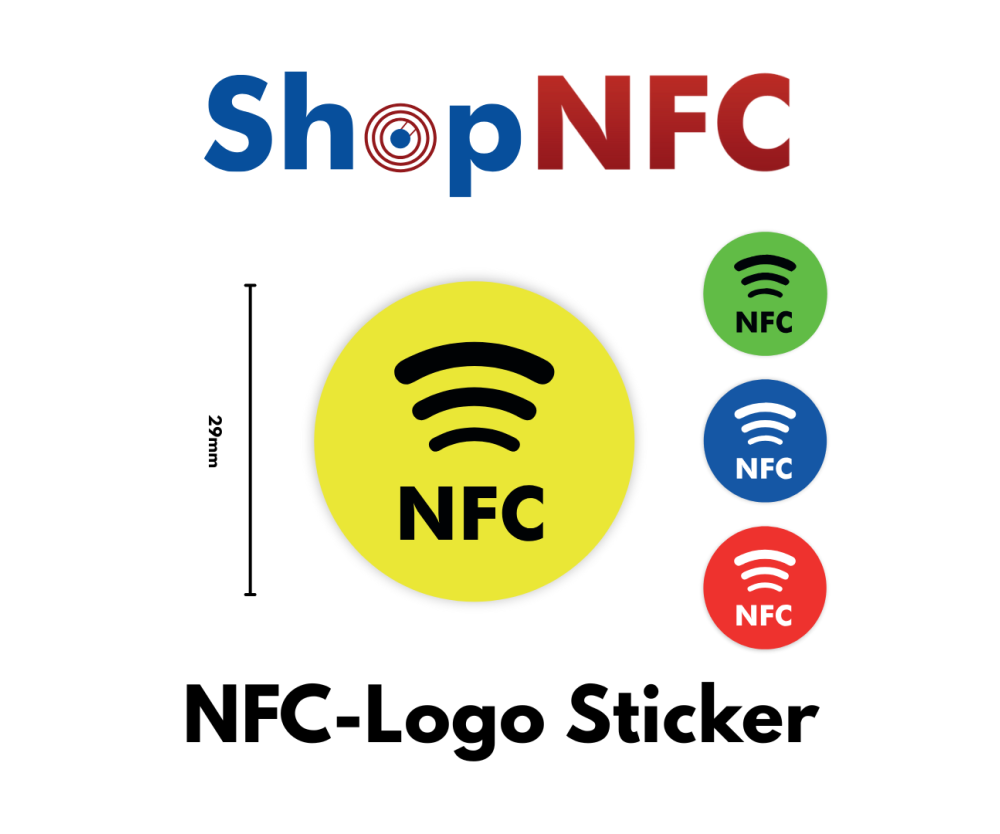 Etiqueta NFC NTAG213 adhesiva con logotipo NFC