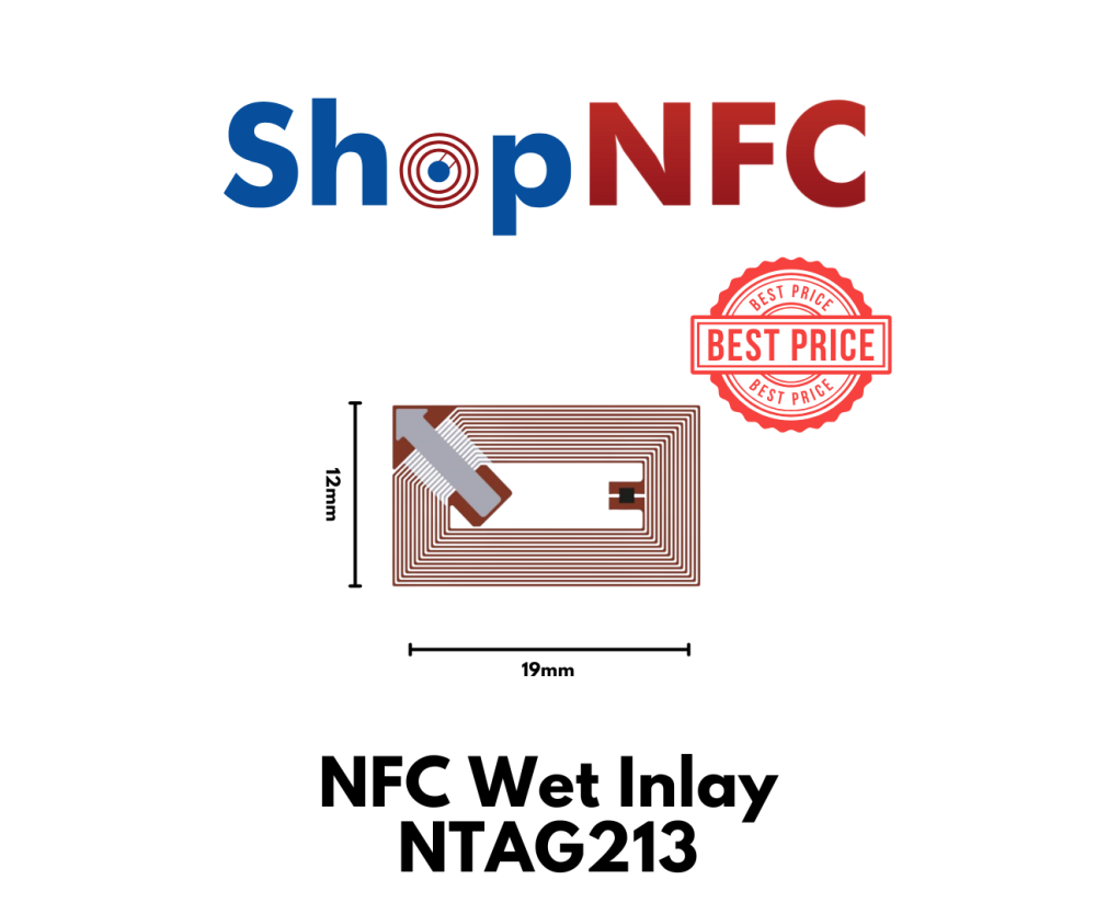 NFC Wet Inlay NTAG213 12x19mm
