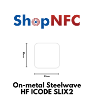 NFC On-Metal Klebetags ICODE SLIX2 Steelwave HF 25x25mm