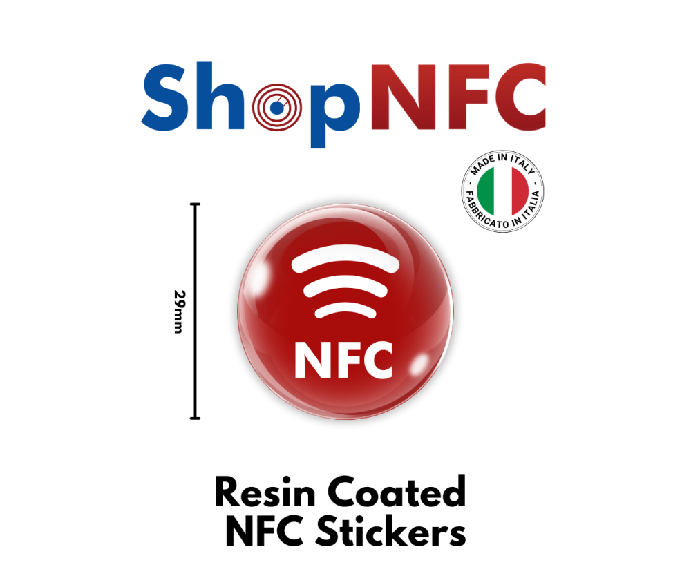 Tag NFC resinati 29mm adesivi