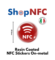 Tag NFC schermati resinati adesivi 29mm