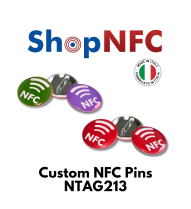 Metallbroschen mit Logo NFC NTAG213