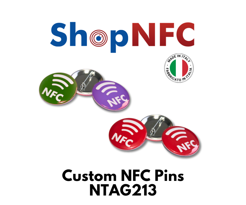 Chapa NTAG213 de metal con logotipo NFC