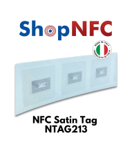 Etiqueta NFC satinada NTAG213 30x30mm para tejidos