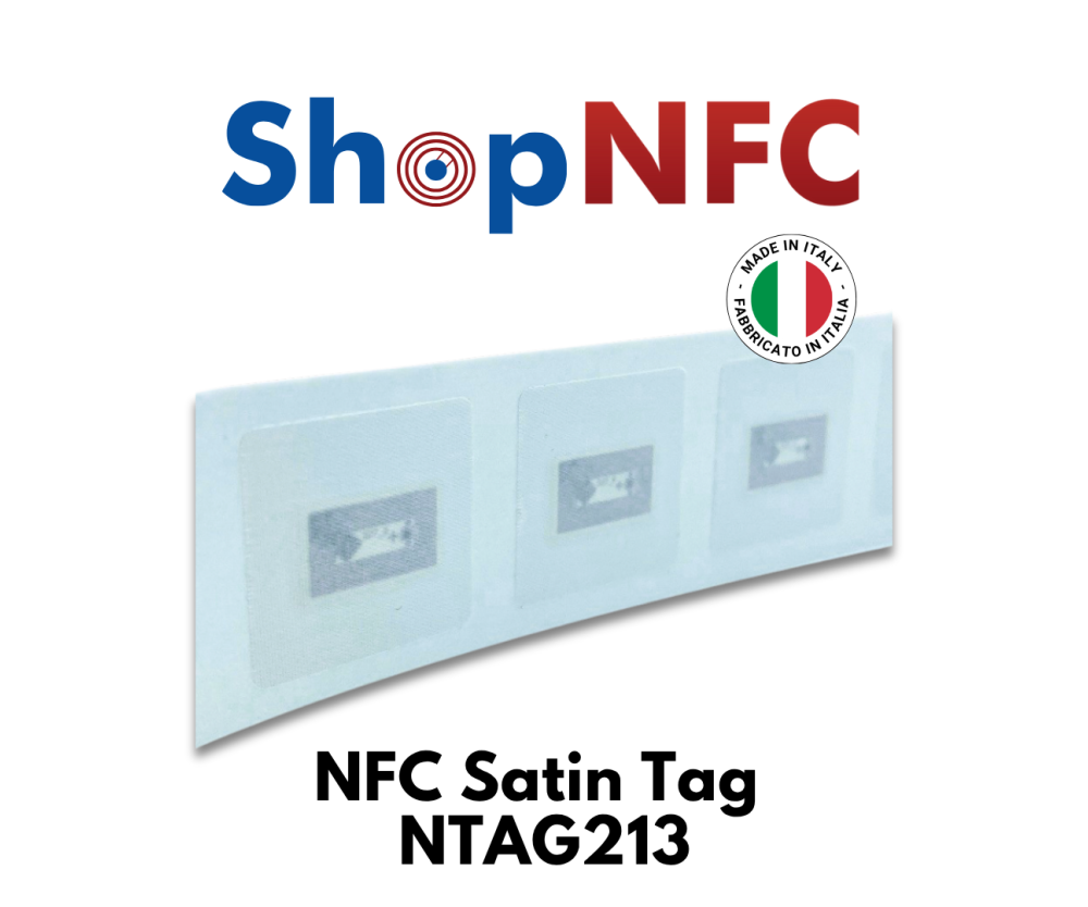 Etiqueta NFC satinada NTAG213 30x30mm para tejidos