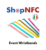 Disposable NFC Wristbands NTAG21x - Slim - Customizable