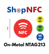 On-Metal NTAG213 Stickers with NFC Logo