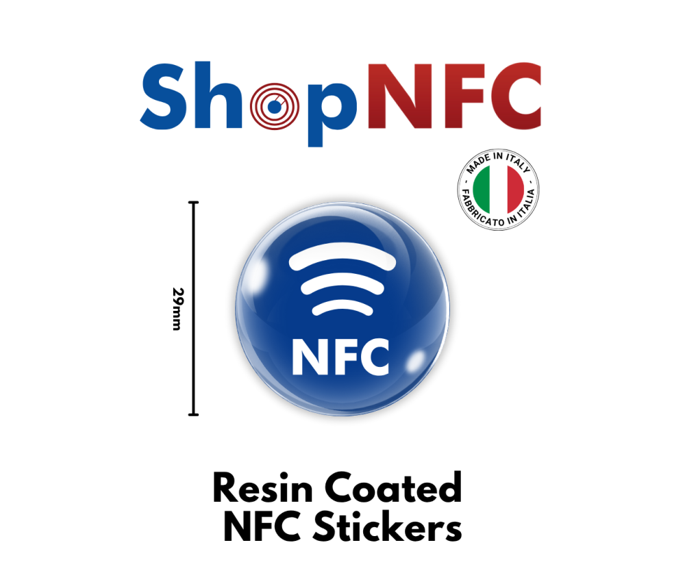 Tag NFC resinati 29mm adesivi