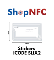 Tag NFC ICODE SLIX2 49x81mm bianchi adesivi