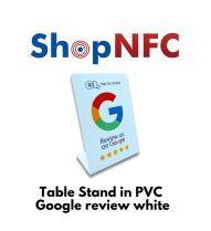 Espositore da tavolo in PVC con chip NFC NTAG213