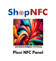 Panneau NFC adhésif en Plexiglas blanc - Imprimé UV