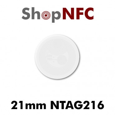 Etiqueta NFC NTAG216 18/21 mm adhesiva