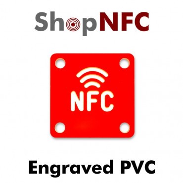 Pegatina NFC de PVC grabada con logotipo NFC