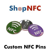 Metallbroschen mit Logo NFC NTAG213