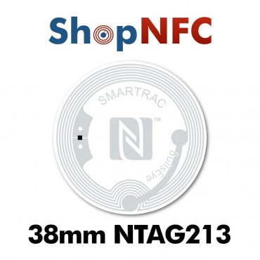 Smartrac Bullseye NTAG213 - Clear NFC Stickers Round ø38mm