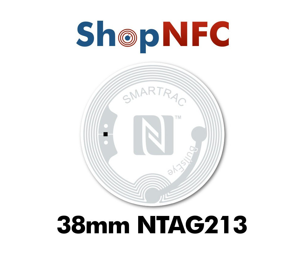 Smartrac Bullseye NTAG213 - Tag NFC trasparenti 38mm adesivi