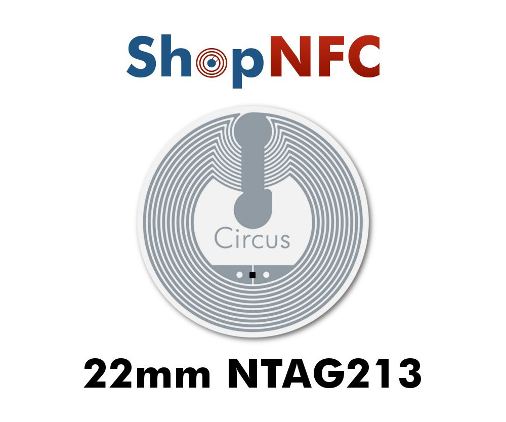 Tag NFC NTAG213 22mm adesivi