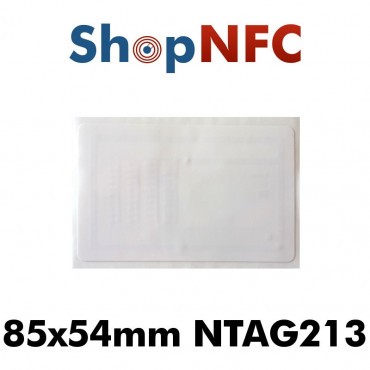 Tags NFC NTAG213 adhésifs 85 x 54 mm
