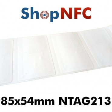 Tag NFC NTAG213 adesivi formato card