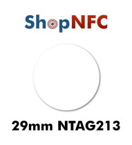 Etiqueta NFC NTAG213 IP67 29mm en papel adhesiva