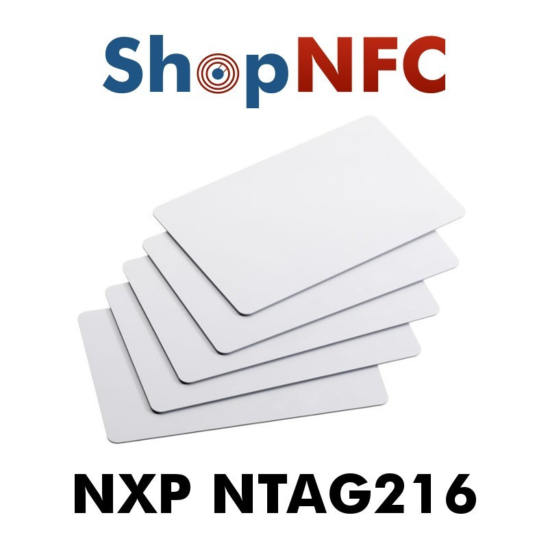 Pack of 25 NTAG216 NFC Blank White ISO PVC Card Gloss Finish 